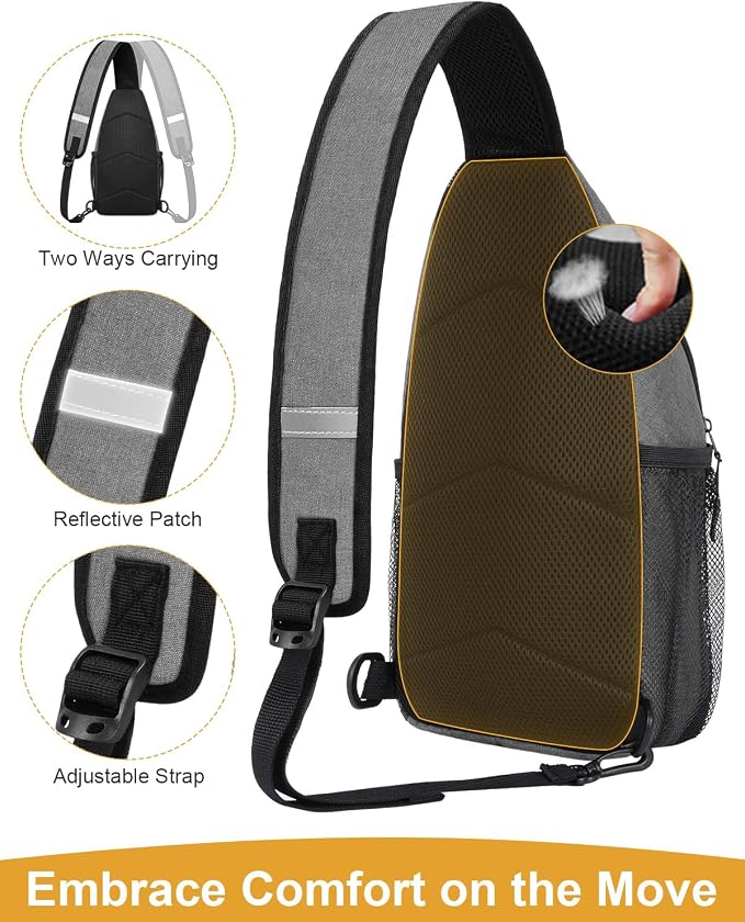 Pritent Crossbody Bags for Women Man Waterproof Sling Bag Backpack Trendy - Image 4