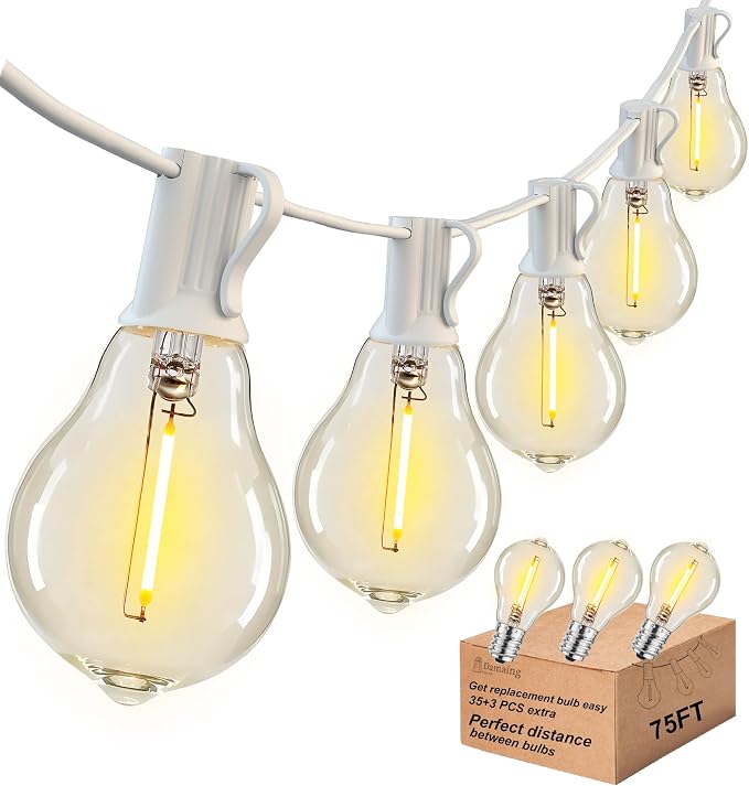 DAMAING Outdoor String Lights 75FT Waterproof Patio Lights by Lifeisgood