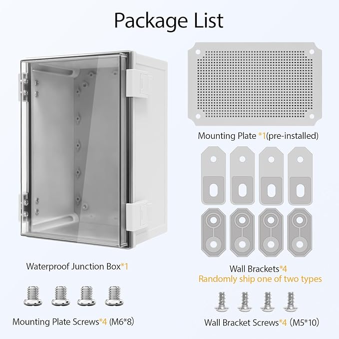 Junction Box IP65 Waterproof Dustproof ABS Plastic Enclosure, Outdoor and - Image 7