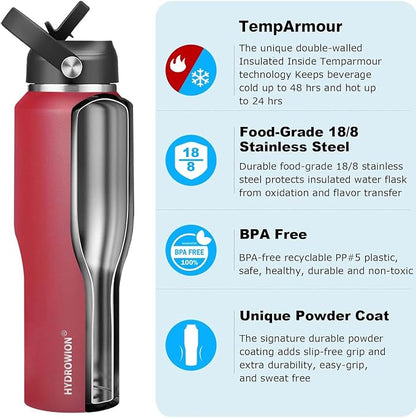 HYDROWION 40 oz Insulated Water Bottle - Image 3