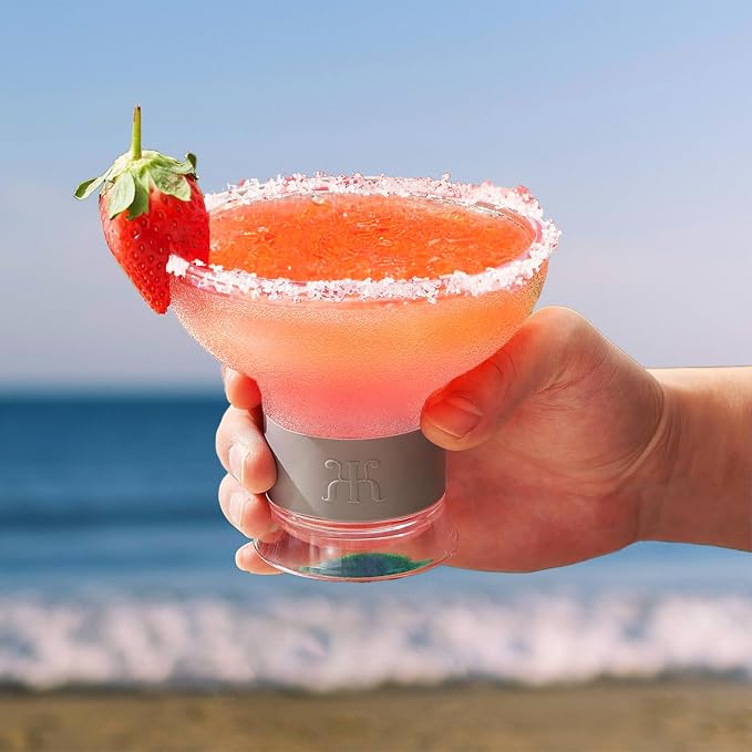 Frozen Margarita & Cocktail Chiller Glasses | Set of 2 | 12 OZ Unbreakable - Image 3