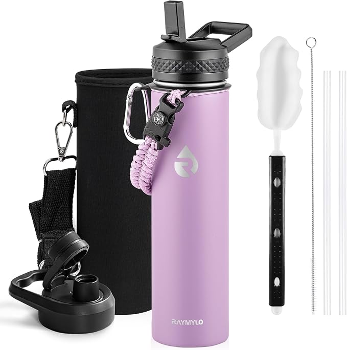 RAYMYLO Insulated Water Bottle 24oz, Triple Wall Vacuum Stainless Steel by RAYMYLO