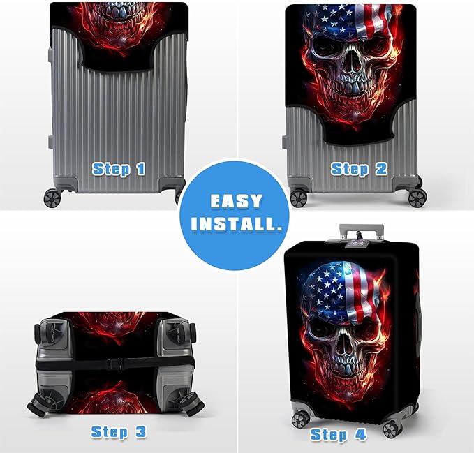 Luggage Cover Protector for 30-32 Inch Suitcases, TSA Approved Elastic Travel - Image 6