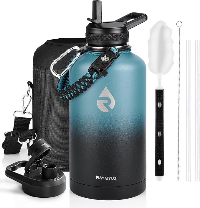 RAYMYLO Insulated Water Bottle 64 oz, Triple Wall Vacuum Stainless Steel by RAYMYLO