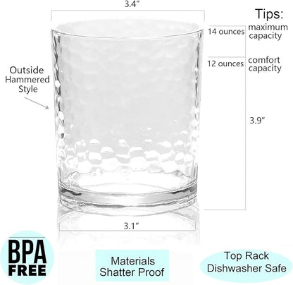 KX-WARE 14-ounce and 20-ounce Acrylic Glasses Plastic Tumbler, Dishwasher Safe - Image 2