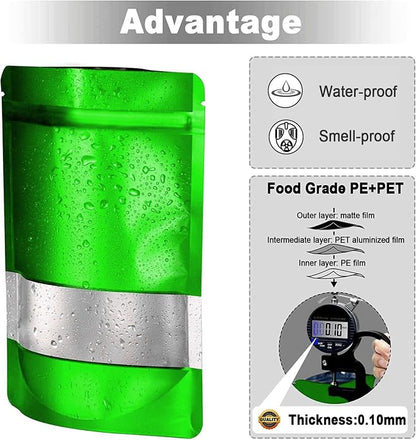 5.9"x8.6" 120pcs Mylar Bags for Food Storage, Smell Proof Bag - Image 5