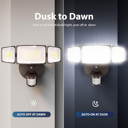 Onforu 75W LED Flood Light Motion Sensor Outdoor, 7000lm Dusk to Dawn Flood - Image 5