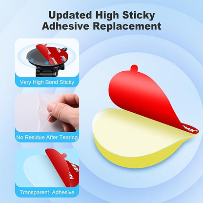 5pcs Sticky Adhesive Pads for Car Phone Mount, 70mm/ 2.76" Double-Sided Heavy - Image 5