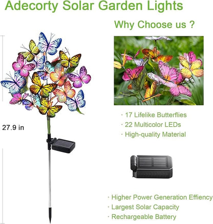 Adecorty Solar Garden Lights Outdoor Waterproof Decorative Solar Lights Outdoor - Image 5