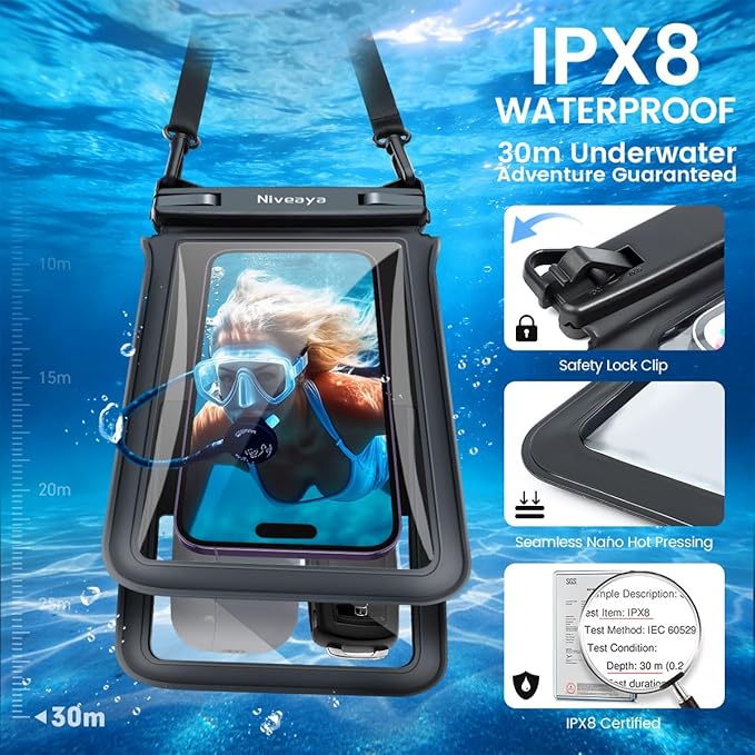 Niveaya Double Space Waterproof Phone Pouch - Image 2