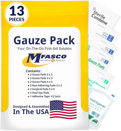 MFASCO First Aid Kit Refill Supplies Gauze Pack Refill by MFASCO