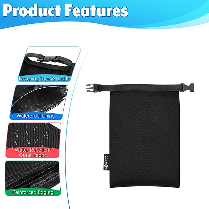 Cosmos 3 Pcs Waterproof Dry Bag, Mini Waterproof Pouch Portable Dry Sacks Small - Image 3