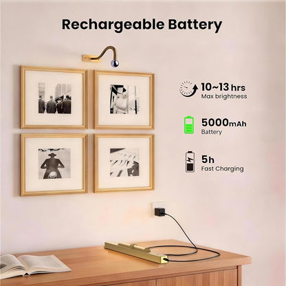 Wireless Picture Light Battery Operated, 13Hrs Service Life Art Display Light - Image 4