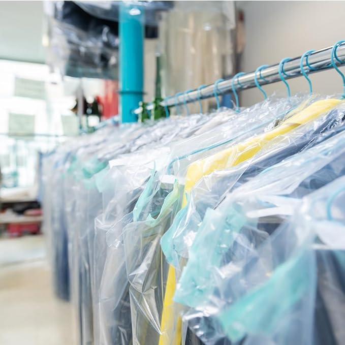 100 Pack Clear Plastic Dry Cleaning Bags 23.6x47.2 Inch Garment Bags Dust-Proof - Image 6