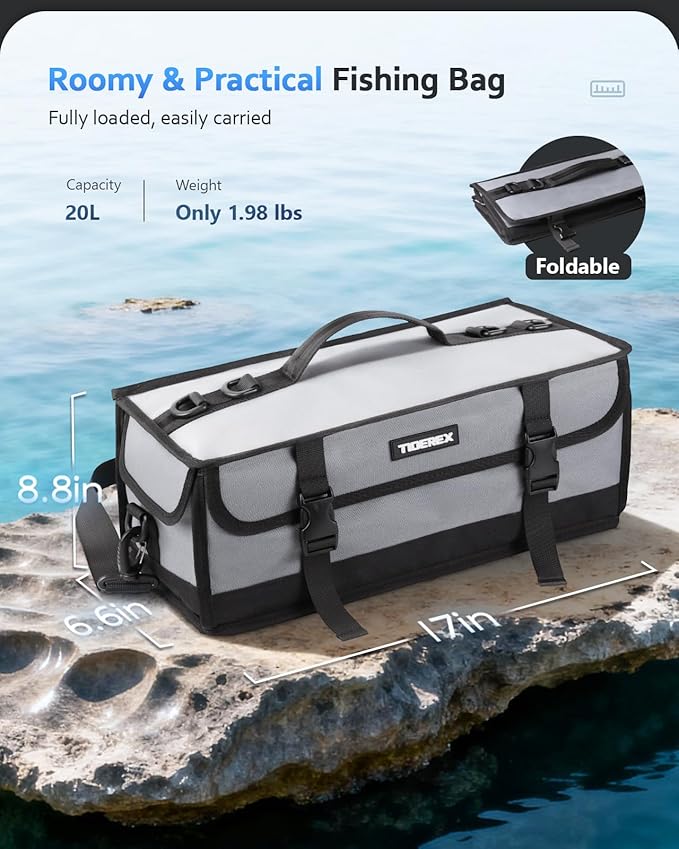 Large Fishing Tackle Bag for Soft Plastic Baits Storage, Fishing Gear Organizer - Image 5