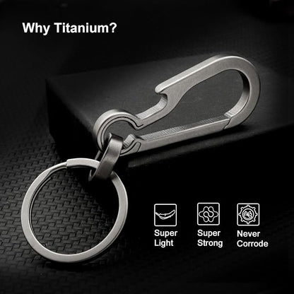 PJYTAC Key Chain Clip Titanium Carabiner Keychain Quick Release Carabiner - Image 6