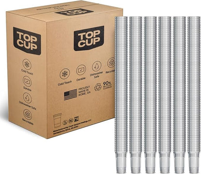 Top Cup – 12 Ounce, Reusable Aluminum Party Cups | Stealth Design | Cold-Holding by TopCup