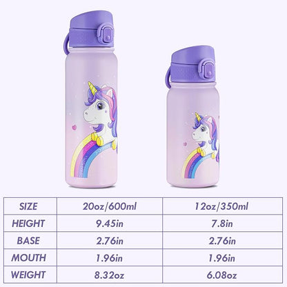 OLDLEY 12oz Kids Water Bottle, Stainless Steel Insulated Water Bottle - Image 4