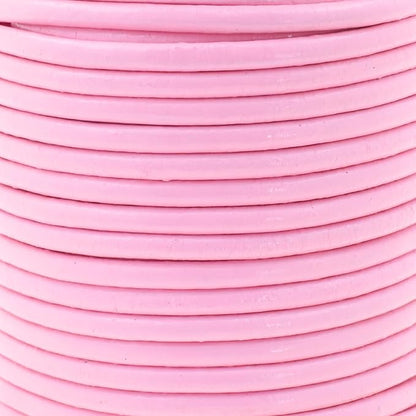 Mandala Crafts Round Genuine Pink Leather Cord - Image 3