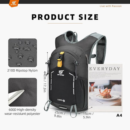 SKYSPER Small Hiking Backpack - 15L Travel Daypack Lightweight Bag Water - Image 6