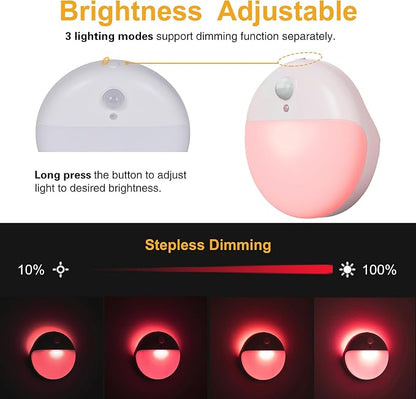 YUNLEX 2 Pack Red Night Light, Battery Operated Night Light, 2.6" Small Sticky - Image 7