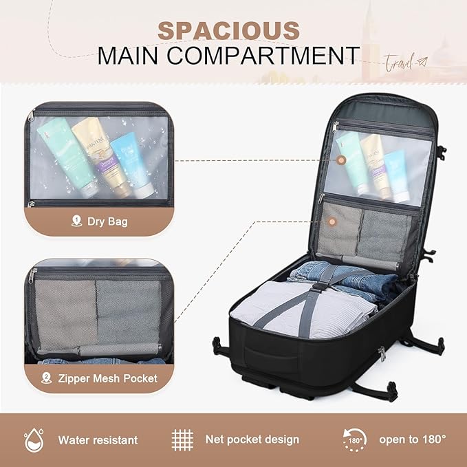 Maelstrom Travel Backpack for Women Men, 35L Waterproof Laptop Backpack Fits - Image 4