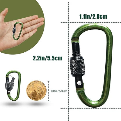 YUCHIYA 8 Pack D-Shape Carabiner Clasp - Image 2