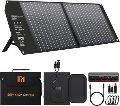 60W Portable Solar Panels Charger by Mesuvida