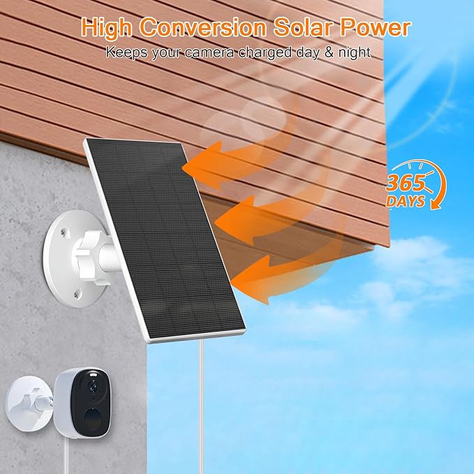 Zivif 2W Solar Panel for Security Cameras, Solar Charger - Image 5