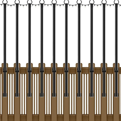 NUERPO 10 Pack String Light Poles, 5Ft Metal Poles by NUERPO
