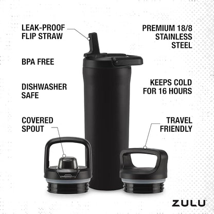 ZULU Base 18oz Kids Stainless Steel Water Bottle - Image 4