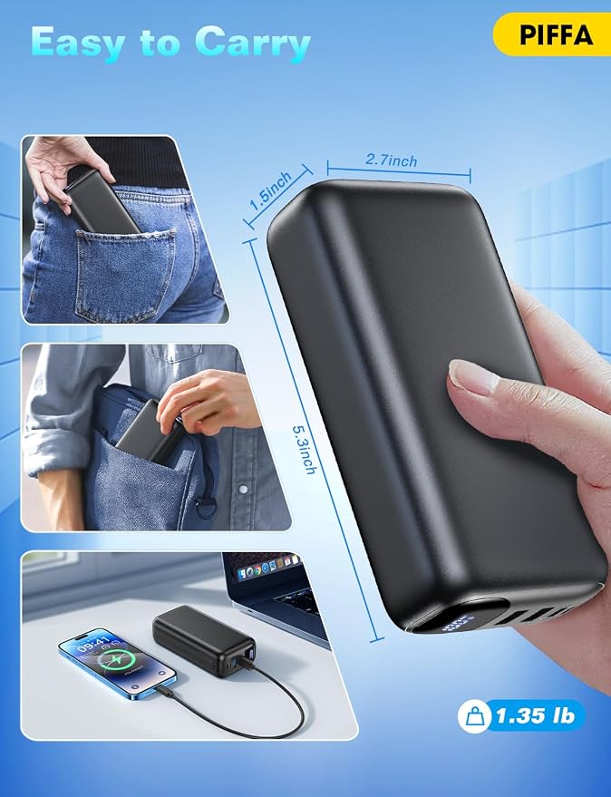 PIFFA Portable Charger Power Bank - 50000mAh Battery Pack - Image 7