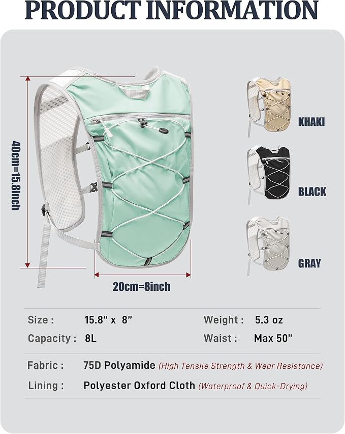 Small Lightweight Hiking Backpack, 3D Breathable Mesh Backpack - Image 8