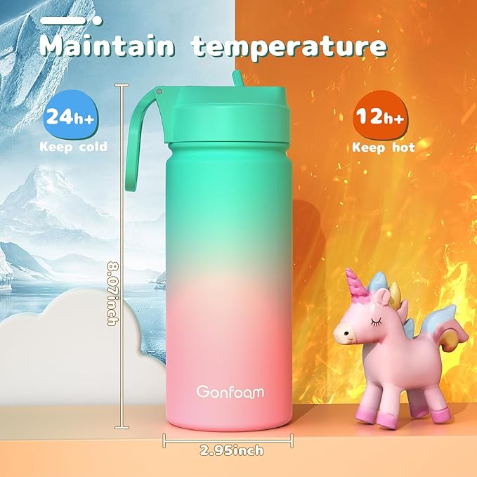 Kids Water Bottle, Stainless Steel Vacuum Insulated cup, Kids Water Bottle - Image 6