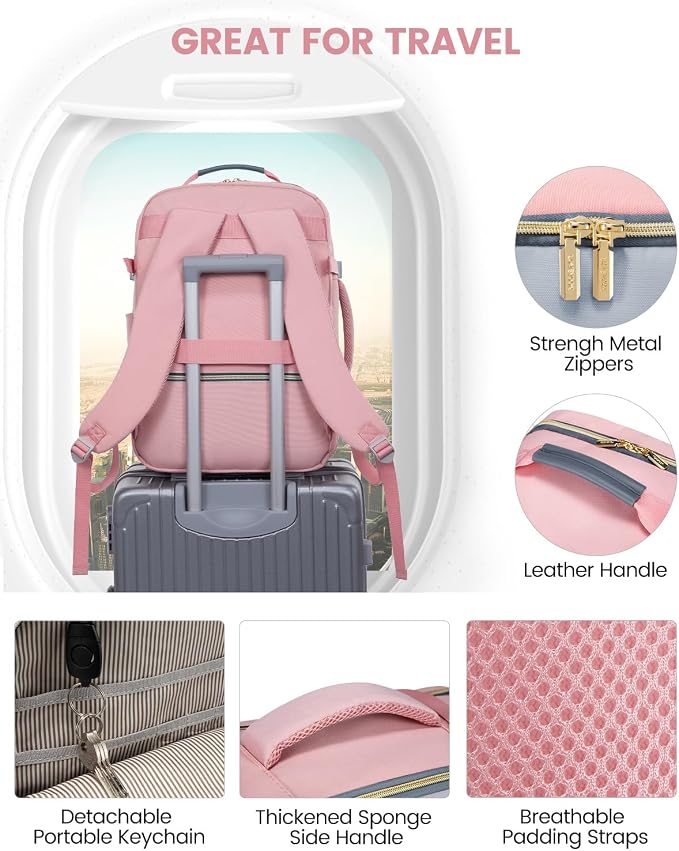 LOVEVOOK 40L Travel Backpack for Women & Men, Airline Approved Carry On Luggage - Image 7