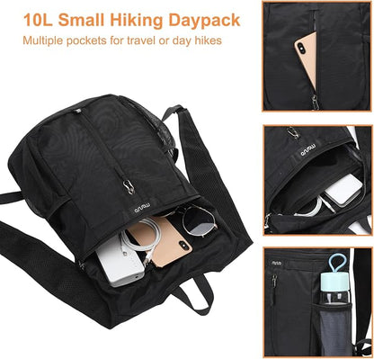MOSISO Lightweight Hiking Daypack Small Packable Travel Hiking Backpack - Image 3