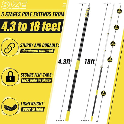 4.3-18 ft Telescopic Extension Pole - Image 2