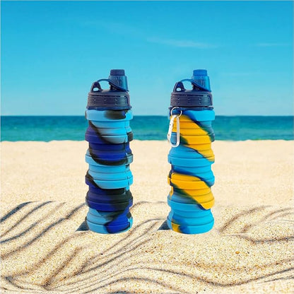 Collapsible Water Bottles 2 pack Travel Water Bottle 500ML Silicone Water - Image 7