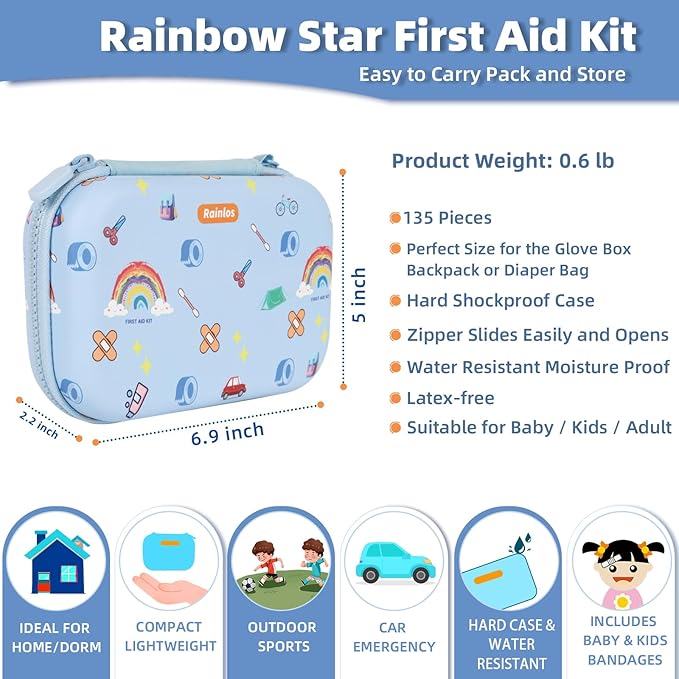 Small-First-Aid-Kit-for-Home-Car-Travel-Camping-Hiking-Kids, Mini Cute Portable - Image 2