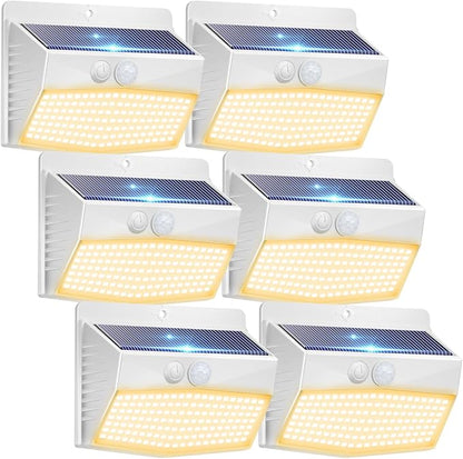 Peasur 6 Packs Solar Outdoor Lights Motion Sensor, Solar Security Lights by Peasur