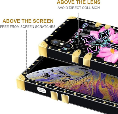 Compatible with iPhone XR Case, Praying Cross Hands Luxury Golden Decoration - Image 7