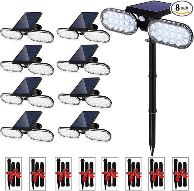 EMANER Motion Lights Solar Powered, Outdoor Flood Lights Stay On or Motion by EMANER%C2%AE