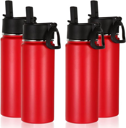 Volhoply 18oz Insulated Water Bottle Bulk 4 Pack, Kids Stainless Steel Water by LiveFully%EF%BC%8CDrinkFreely%E2%80%94KeepGoingwithVolhoply%EF%BC%81