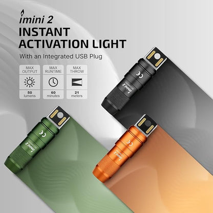OLIGHT IMINI 2 EDC Rechargeable Keychain Flashlight, 50 Lumens Compact and - Image 2