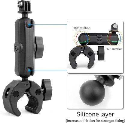 SOONSUN Super Clamp Mount with Dual 360° Ball Heads & Phone Holder, Heavy-Duty - Image 3