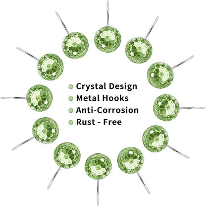 MitoVilla Sage Green Shower Curtain Hooks Rings, Metal Shower Hooks - Image 4