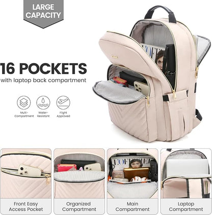 LOVEVOOK Laptop Backpack for Women 17.3 inch, Cute Womens Travel Backpack Purse - Image 2
