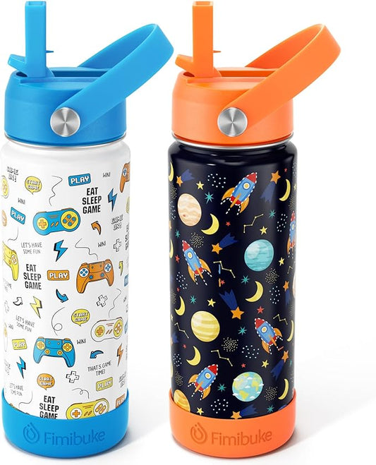 Fimibuke Kids Insulated Water Bottle, 18oz BPA FREE Kids Cups by Fimibuke