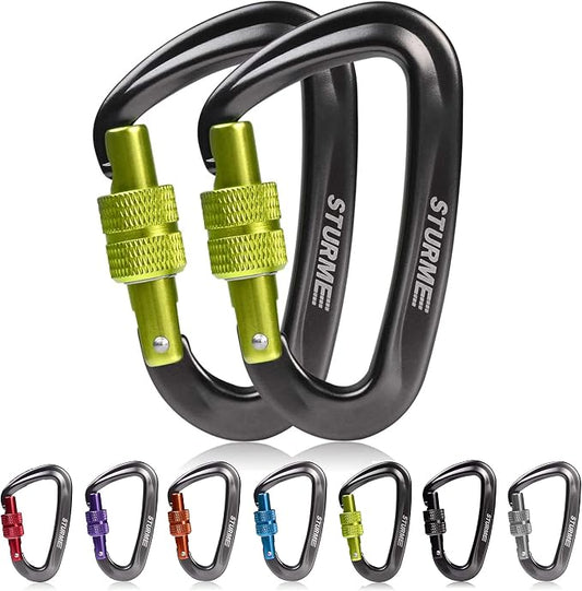 STURME 12kN Heavy Duty Locking Carabiner Clips by STURME