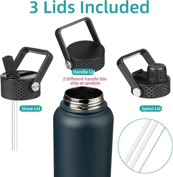 Konokyo 40oz Insulated Water Bottle Stainless Steel Sport Bottles - Image 3
